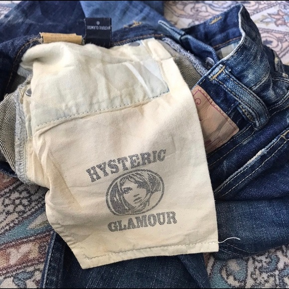 Hysteric glamour denim acid wash jeans studded - Picture 10 of 11